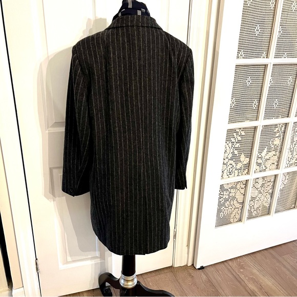 Classic Wool Blend Spring Coat, Sz L - Picture 6 of 12